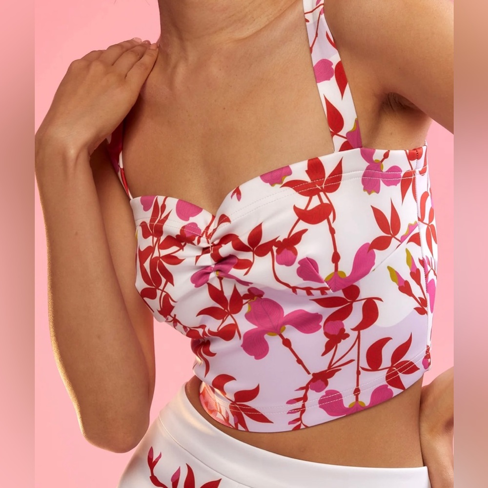 Cynthia Rowley Pink Devi Bonded Tank